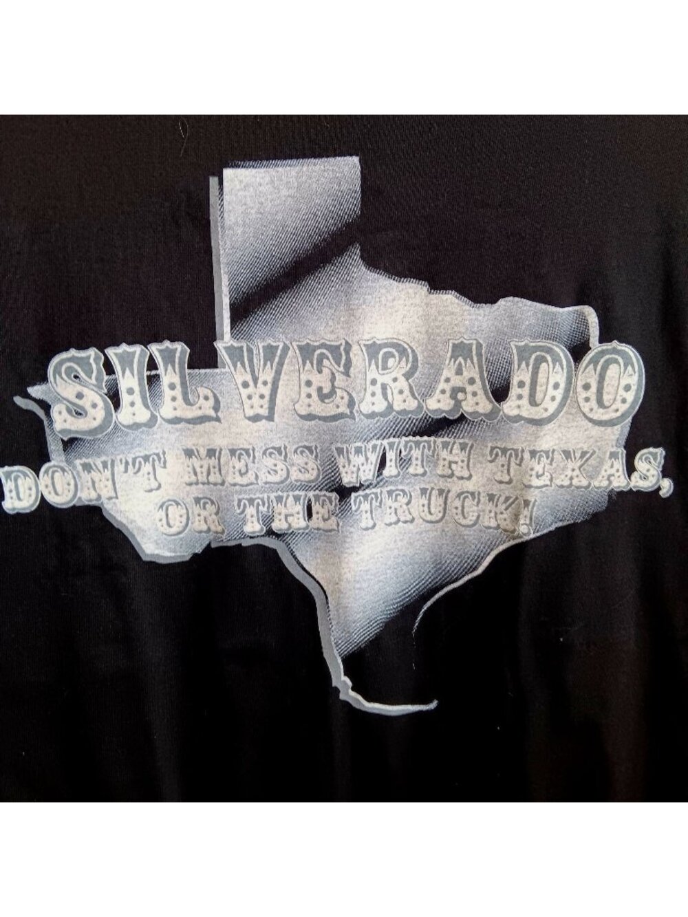 Vintage T-shirt XL Chevrolet Silverado Black Texas Graphic Hanes Beefy-T 90s
